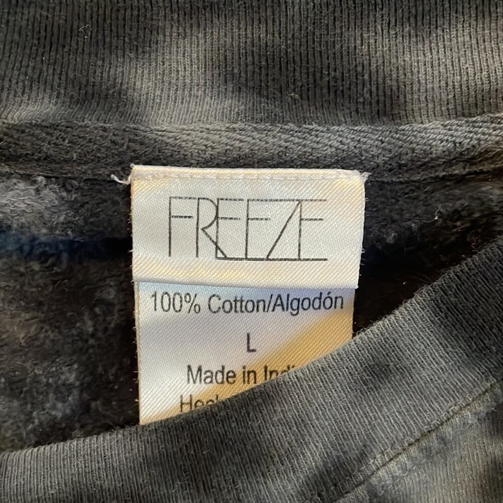 Freeze Blue Crop Sweatshirt Waiting for the Weekend Graphic Loungewear Y2K - Picture 4 of 4
